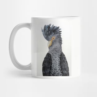 Black Cockatoo - bird art - painting Mug